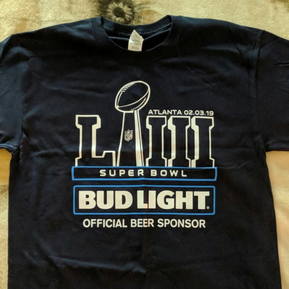 Bud light super bowl‎ promo t-shirt